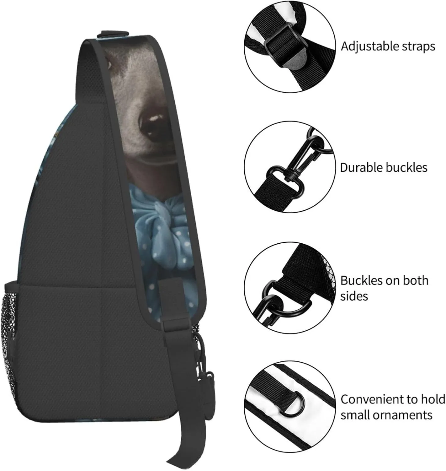Couple Parrots Olive Crossbody Bag Chest Shoulder Bag Small Casual Backpack Suitable For Women Men Hiking