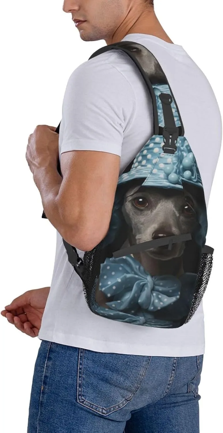 Couple Parrots Olive Crossbody Bag Chest Shoulder Bag Small Casual Backpack Suitable For Women Men Hiking