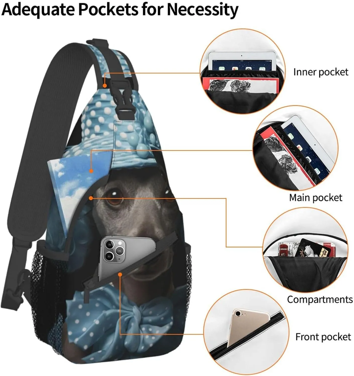 Couple Parrots Olive Crossbody Bag Chest Shoulder Bag Small Casual Backpack Suitable For Women Men Hiking