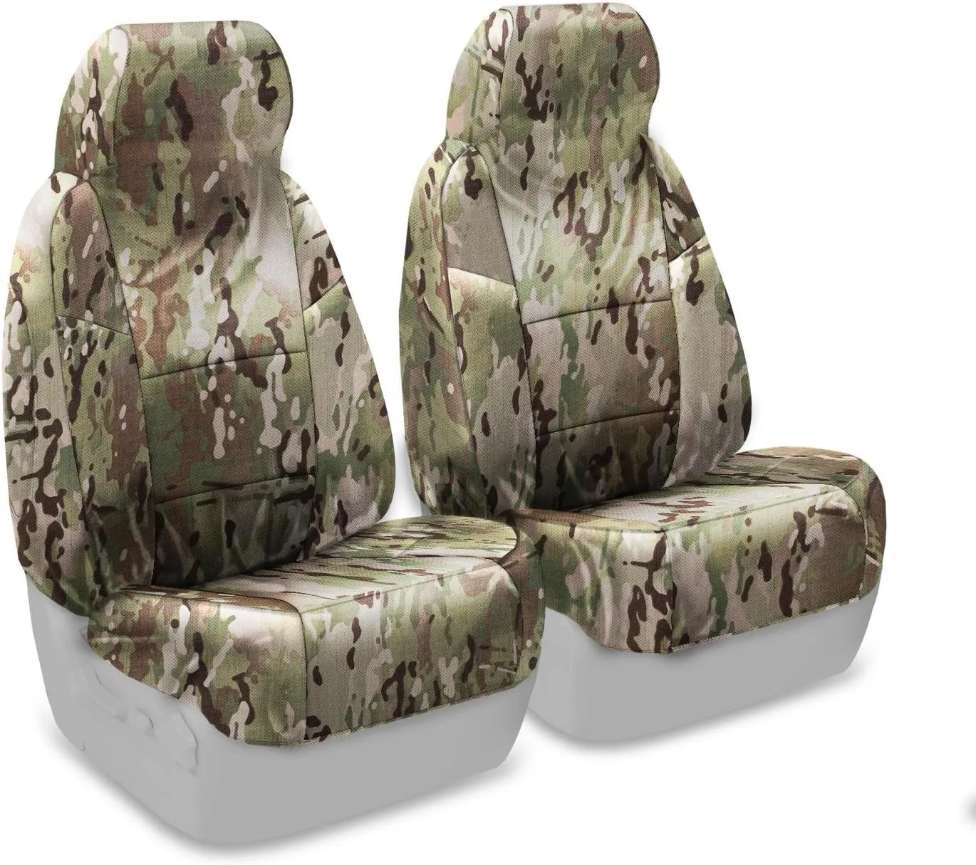 Coverking Front 50/50 Bucket Custom Fit Seat Cover for Select Dodge RAM 1500 Models - Cordura Ballistic (MultiCam)