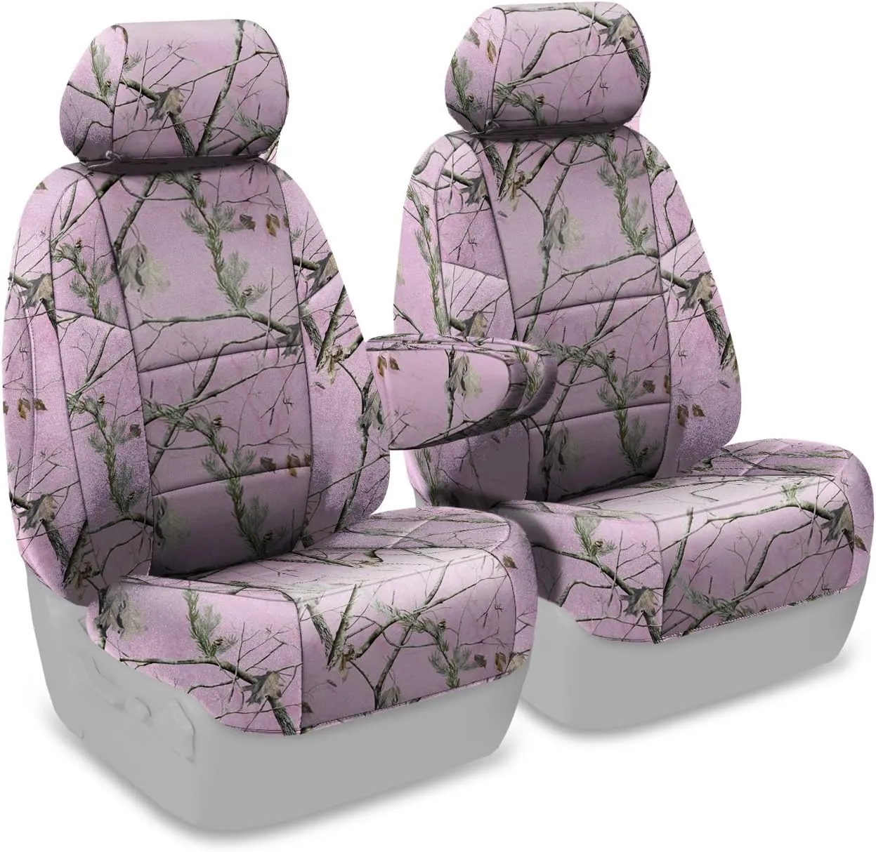 Coverking Front 50/50 Bucket Custom Fit Seat Cover for Select Honda Odyssey Models - Neosupreme (Realtree Camo AP Pink Solid)