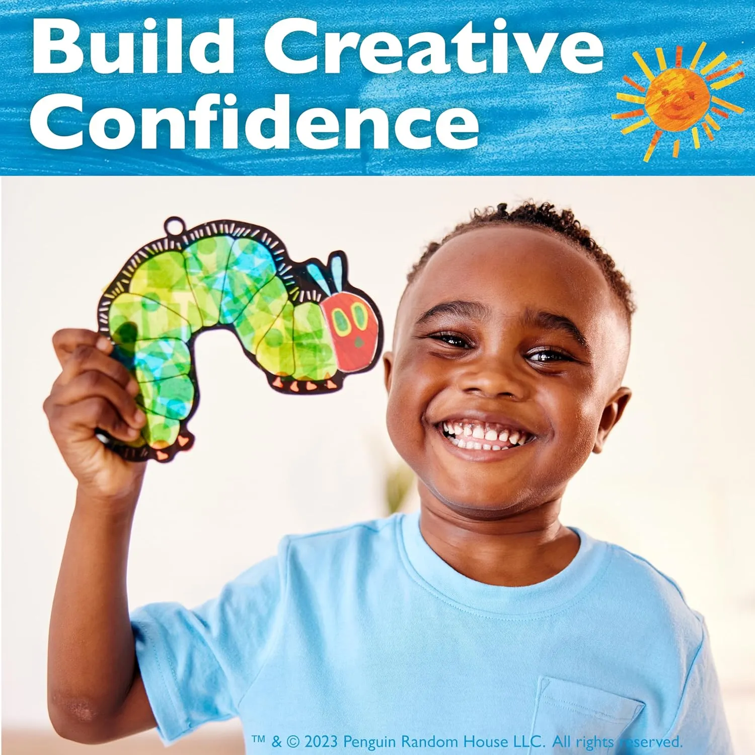 Creativity for Kids The Very Hungry Caterpillar Party Supplies: Sticker Suncatchers - 24 Birthday Party Favors, Toddler Party Favors for Kids Ages 3-5 , Kids Toys Bulk
