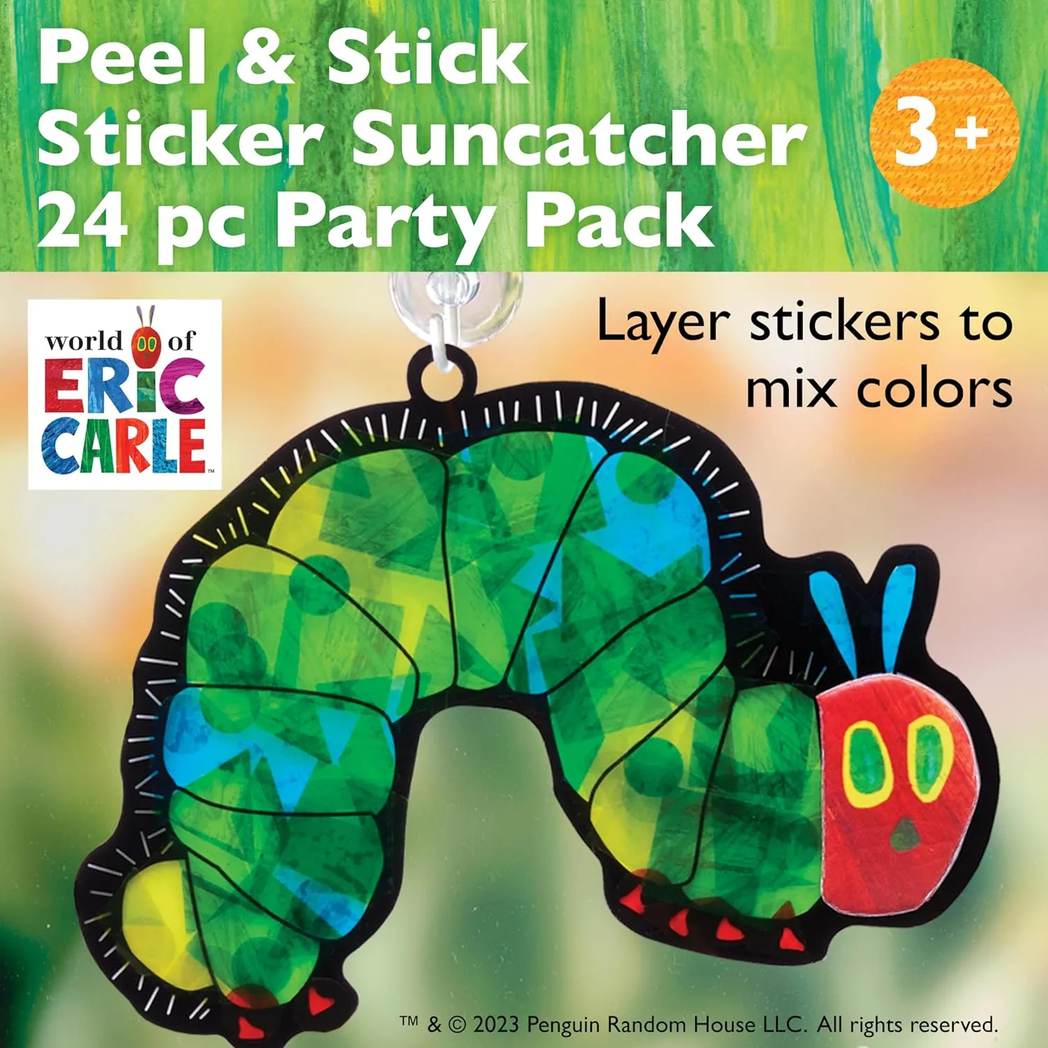 Creativity for Kids The Very Hungry Caterpillar Party Supplies: Sticker Suncatchers - 24 Birthday Party Favors, Toddler Party Favors for Kids Ages 3-5 , Kids Toys Bulk