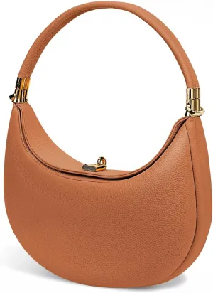 Crescent Bag for Women Half Moon Bag PU Leather Top Handle Handbag Crossbody Purse