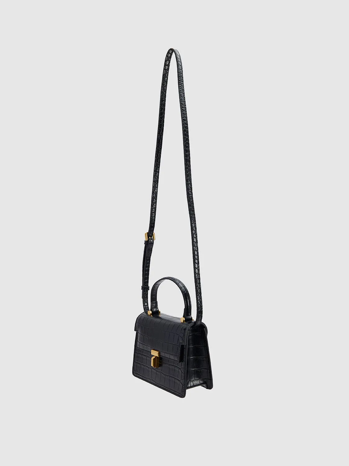 Croc Embossed Small Satchel Bags