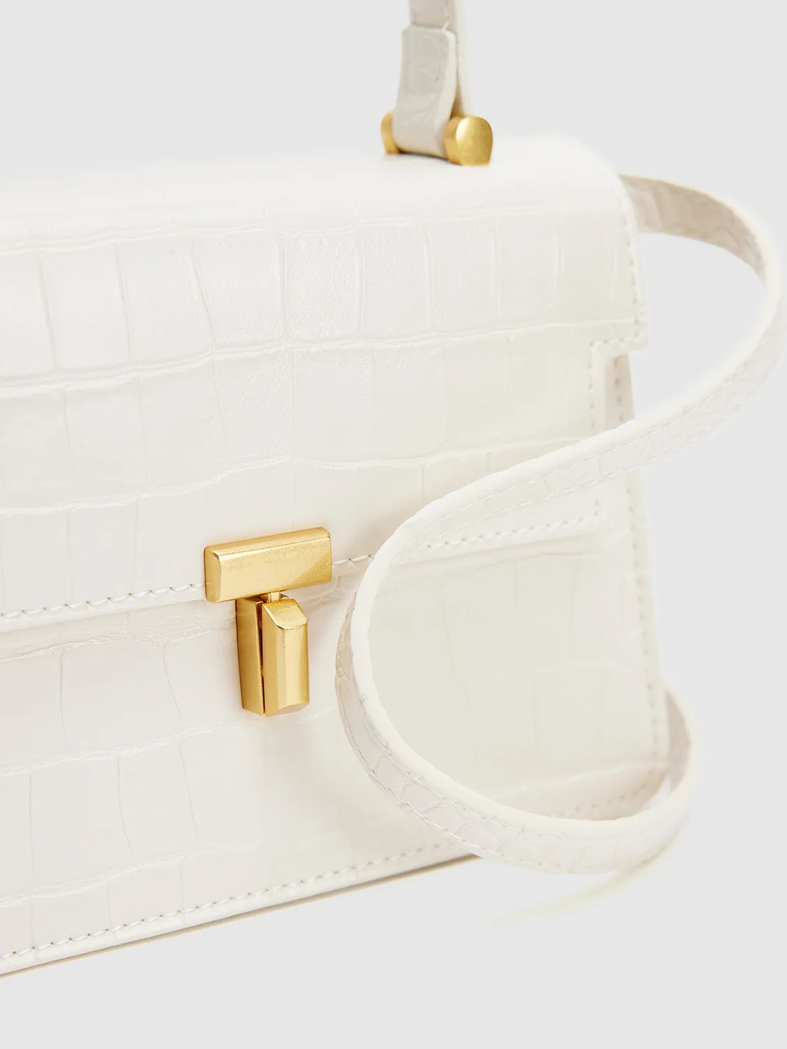 Croc Embossed Small Satchel Bags