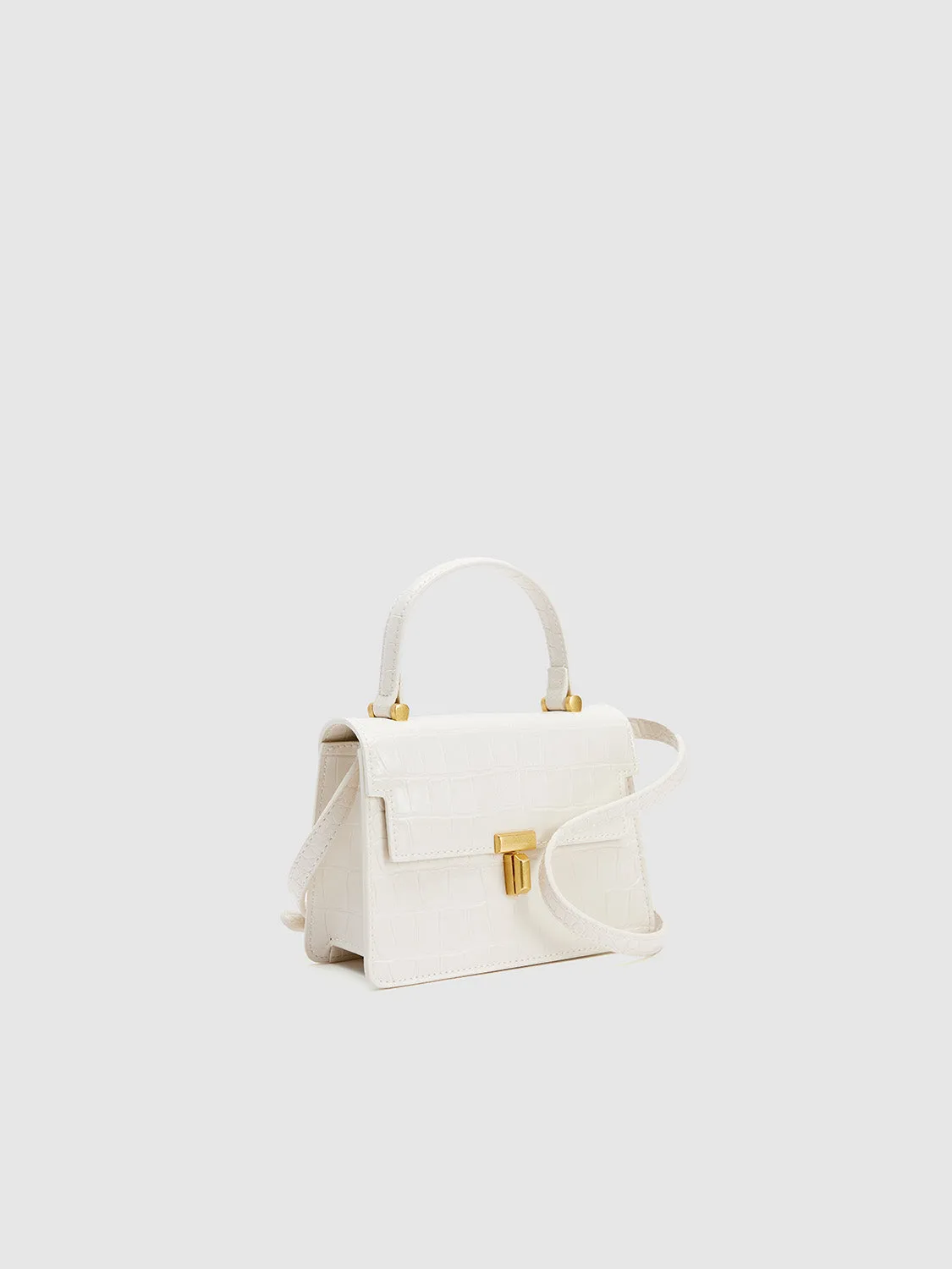 Croc Embossed Small Satchel Bags