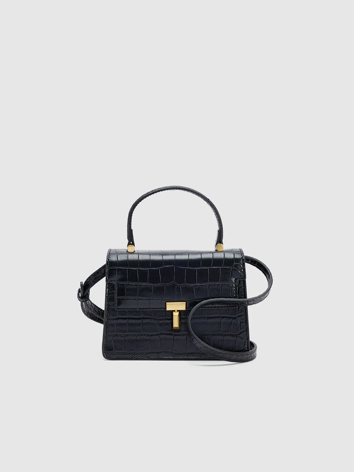Croc Embossed Small Satchel Bags