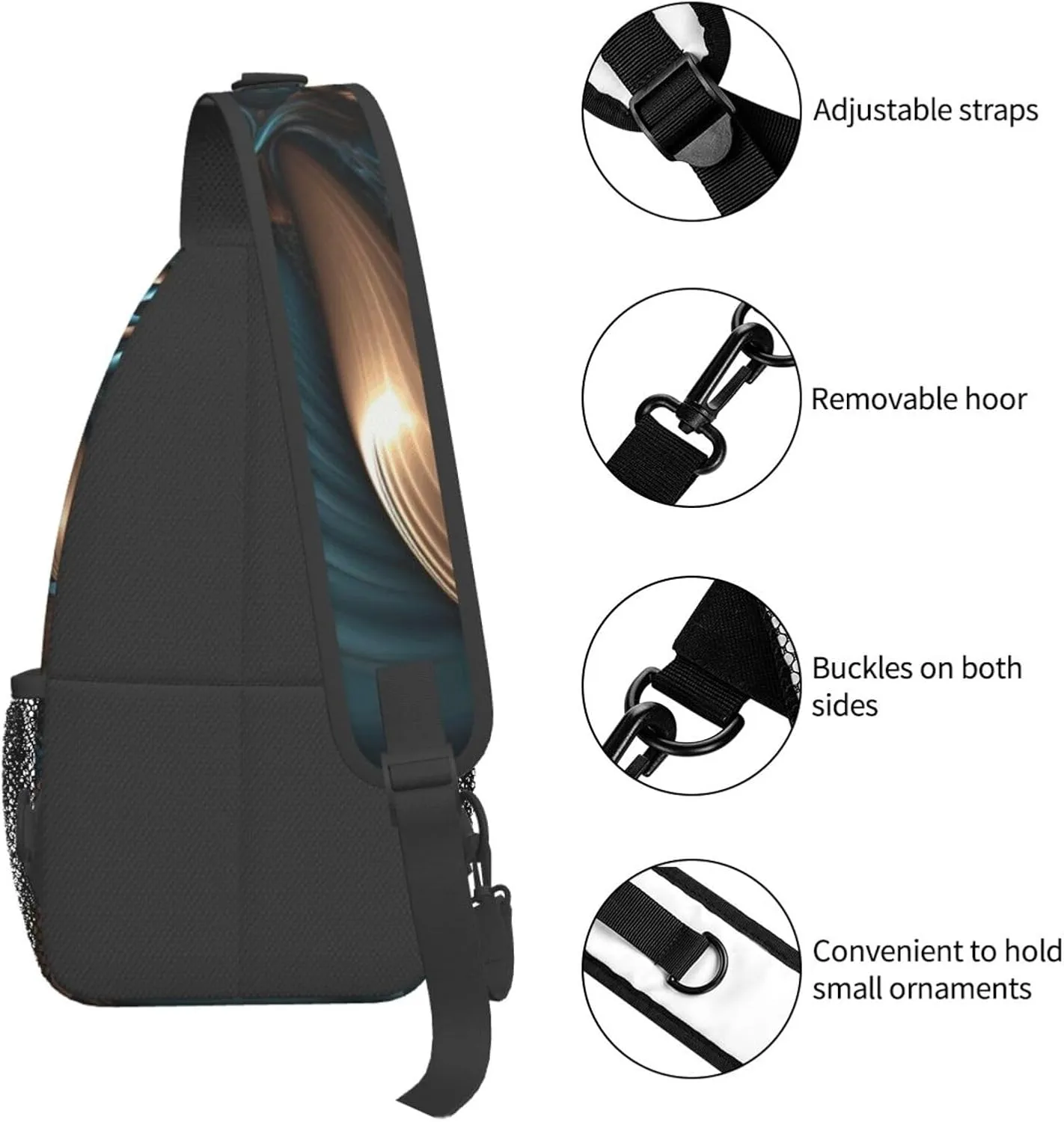 Cross Chest Bag Diagonally Sling Backpack Crossbody Shoulder Bag Aircraft Fighter Jets Sling Bag Travel Hiking Daypack