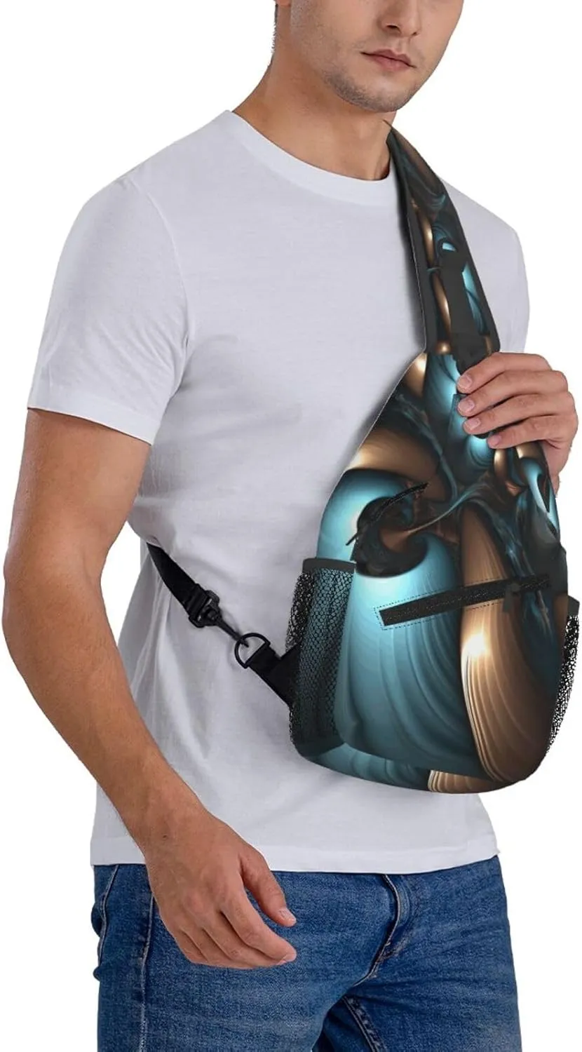 Cross Chest Bag Diagonally Sling Backpack Crossbody Shoulder Bag Aircraft Fighter Jets Sling Bag Travel Hiking Daypack
