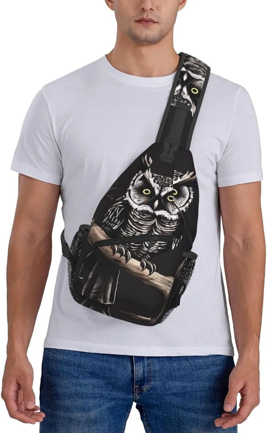Cross Chest Bag Diagonally Sling Backpack Crossbody Shoulder Bag Lotus and Black Zen Stones Sling Bag Travel Hiking Daypack