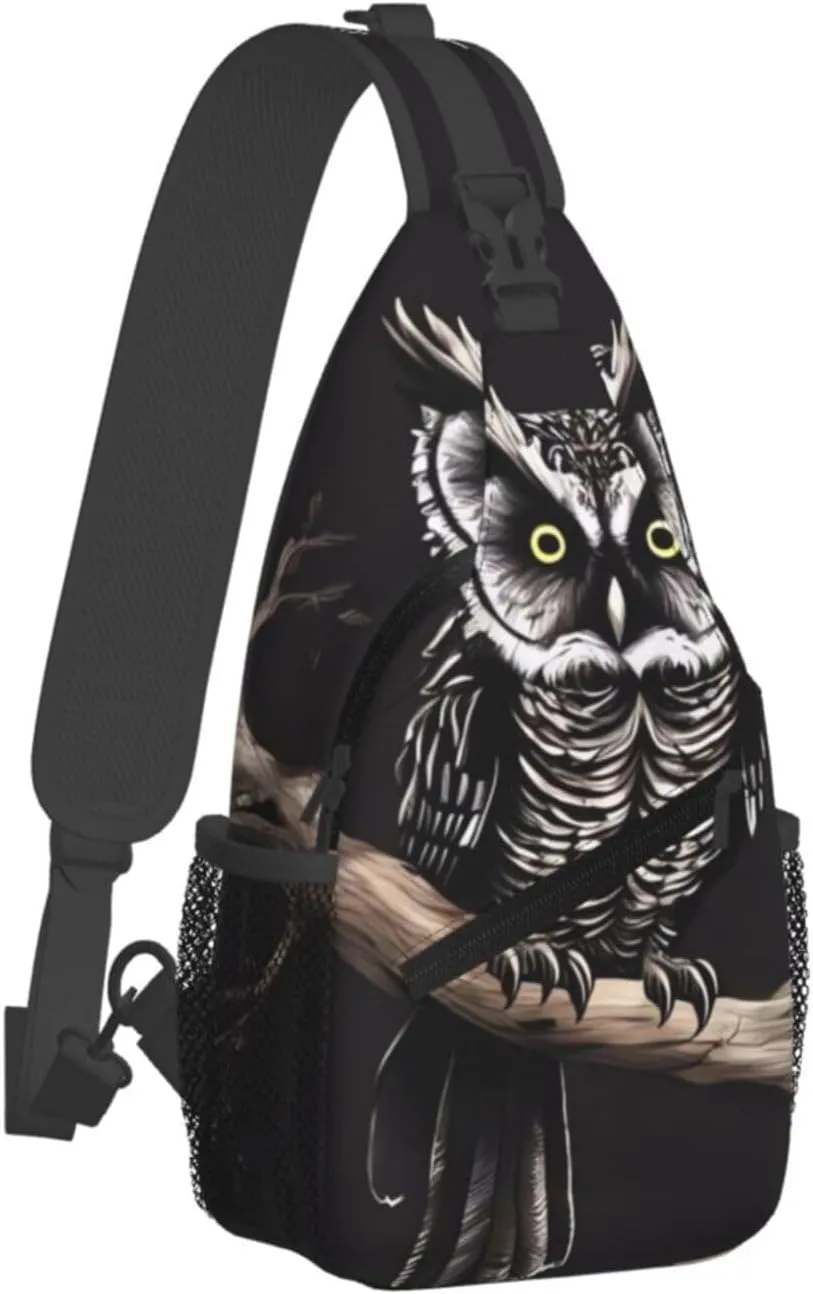 Cross Chest Bag Diagonally Sling Backpack Crossbody Shoulder Bag Lotus and Black Zen Stones Sling Bag Travel Hiking Daypack