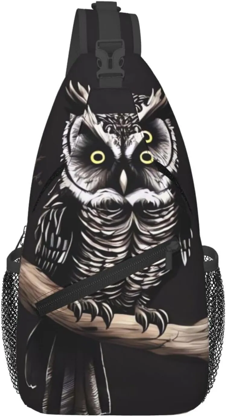Cross Chest Bag Diagonally Sling Backpack Crossbody Shoulder Bag Lotus and Black Zen Stones Sling Bag Travel Hiking Daypack