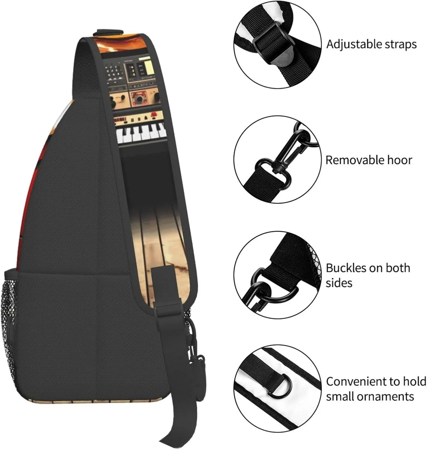 Cross Chest Bag Diagonally Sling Backpack Crossbody Shoulder Bag Native American Sling Bag Travel Hiking Daypack