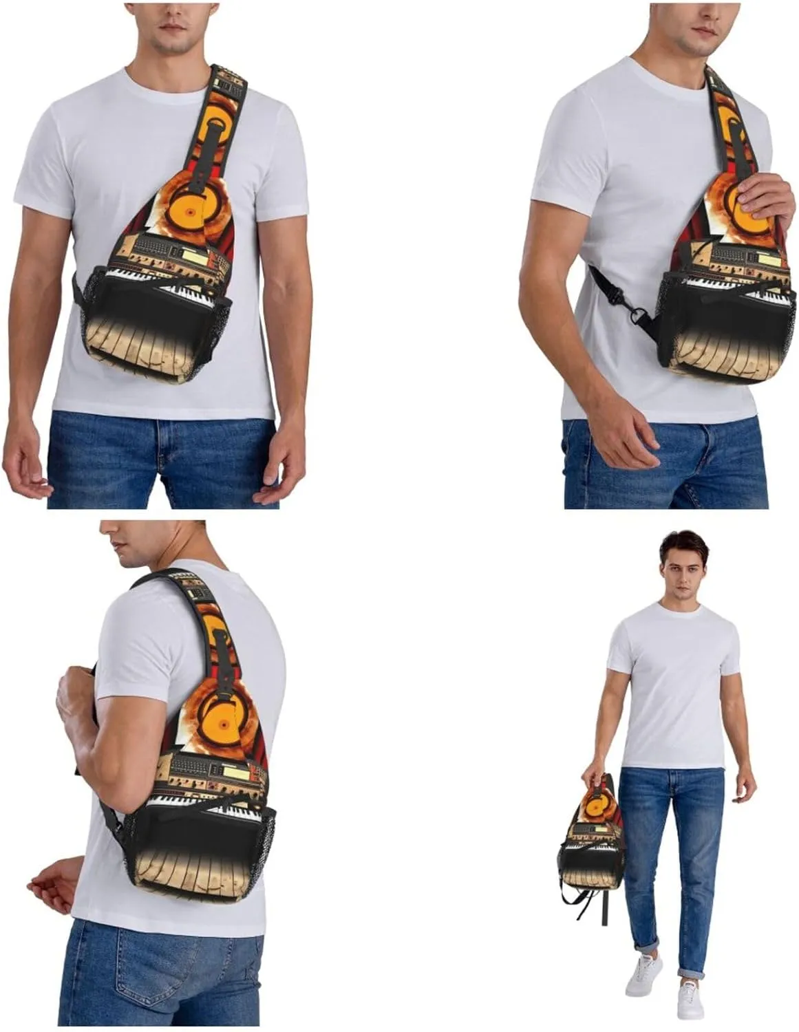 Cross Chest Bag Diagonally Sling Backpack Crossbody Shoulder Bag Native American Sling Bag Travel Hiking Daypack