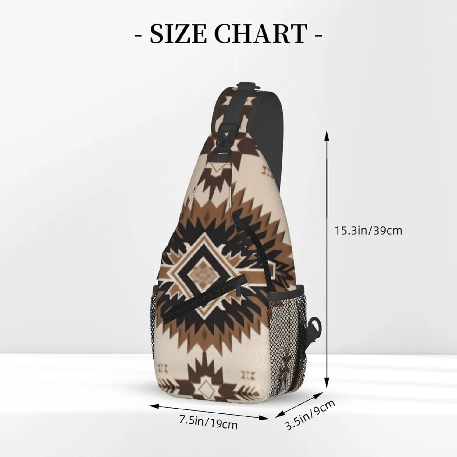 Cross Chest Bag Diagonally Sling Backpack Crossbody Shoulder Bag Native American Sling Bag Travel Hiking Daypack
