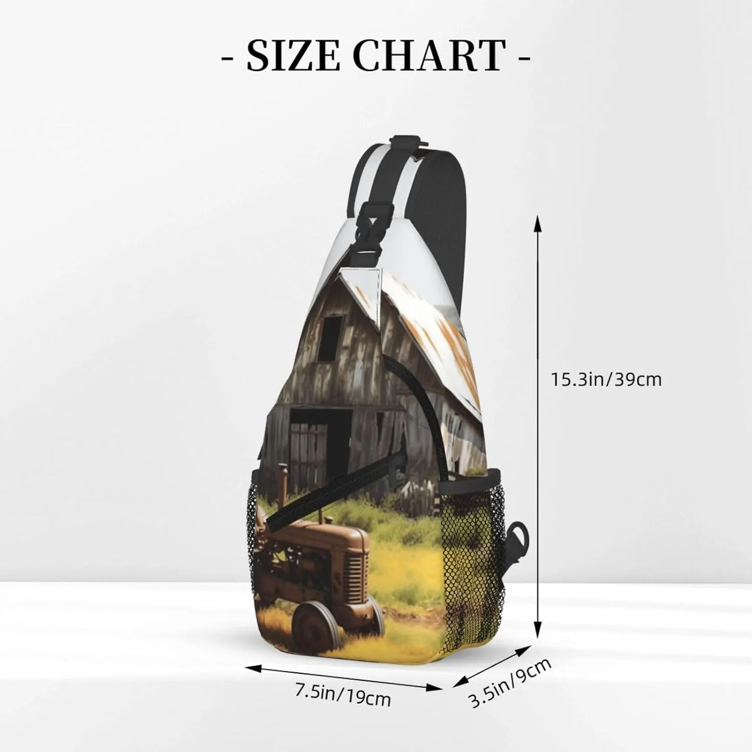 Cross Chest Bag Diagonally Sling Backpack Crossbody Shoulder Bag Owl Tree Branches Sling Bag Travel Hiking Daypack