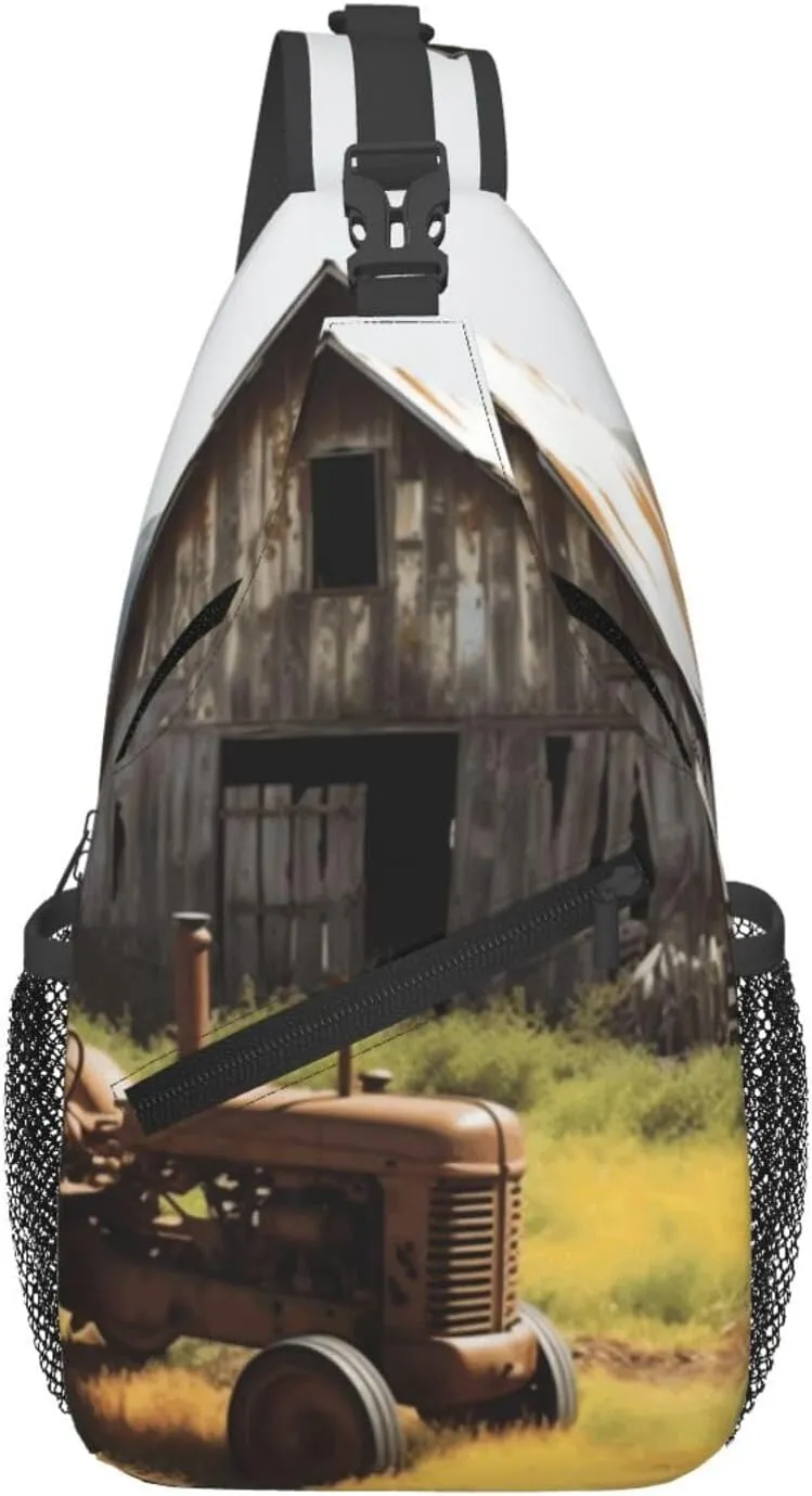 Cross Chest Bag Diagonally Sling Backpack Crossbody Shoulder Bag Owl Tree Branches Sling Bag Travel Hiking Daypack