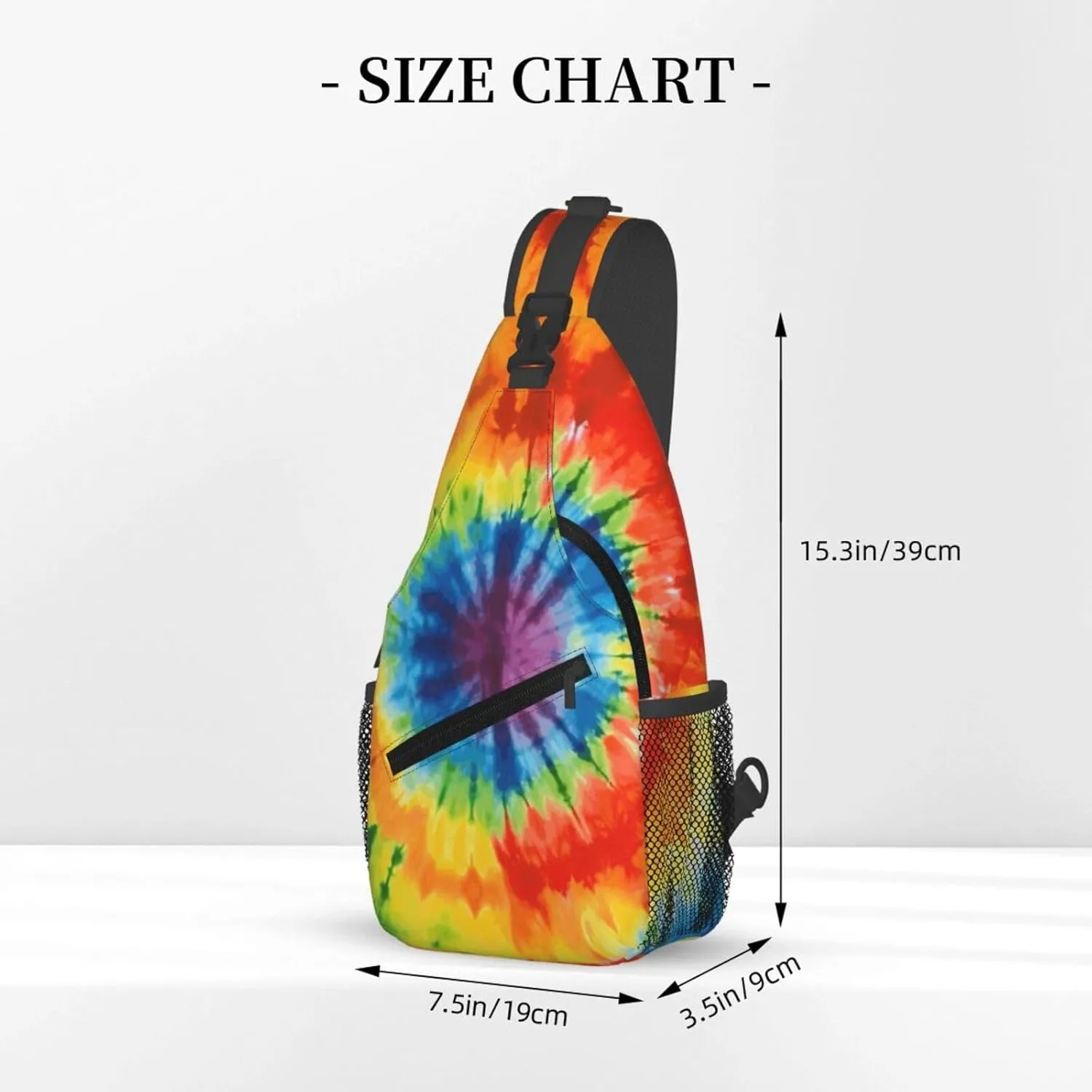 Cross Chest Bag Diagonally Sling Backpack Crossbody Shoulder Bag Turquoise Blue Gold Marble Sling Bag Travel Hiking Daypack