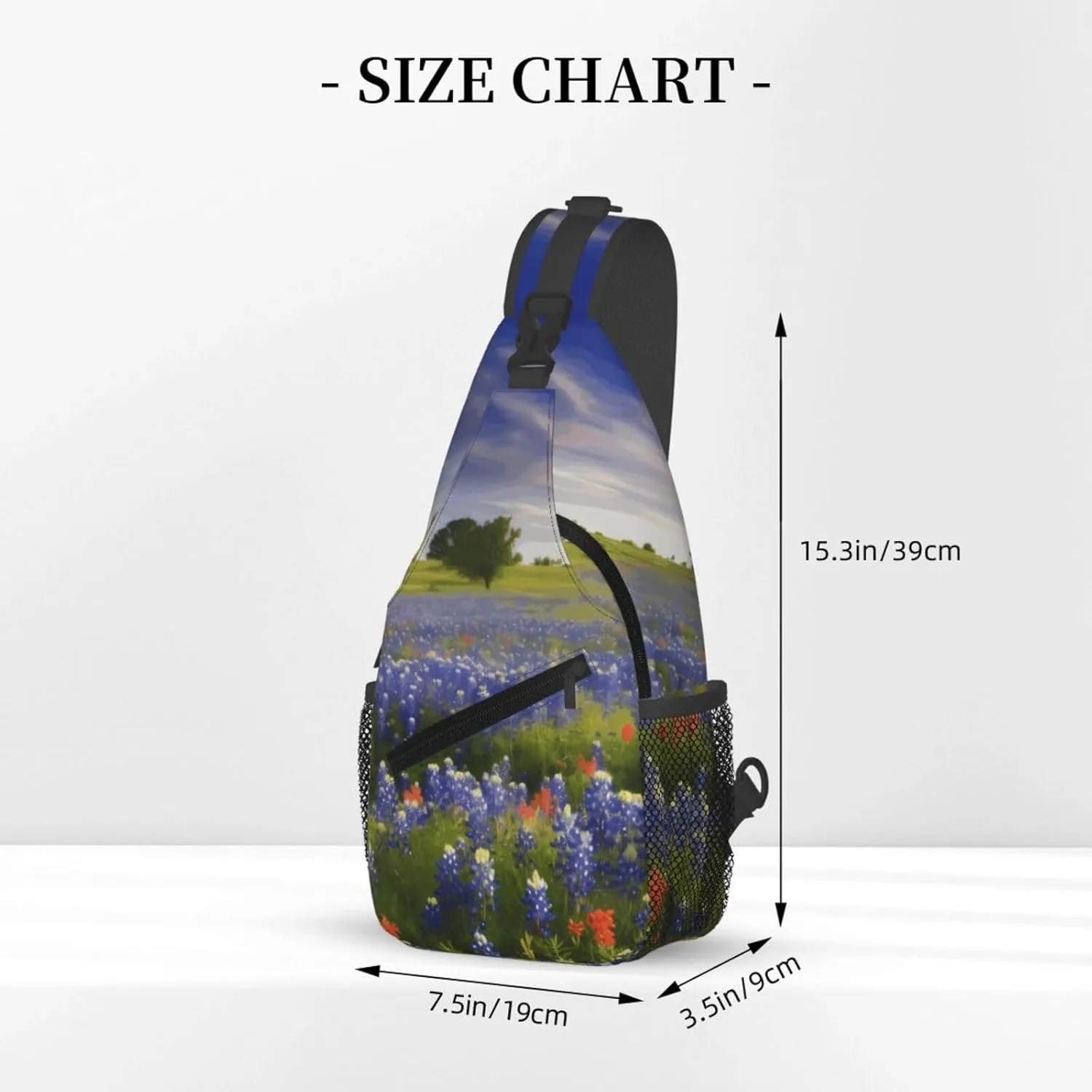 Cross Chest Bag Diagonally Sling Backpack Crossbody Shoulder Bag Turquoise Blue Gold Marble Sling Bag Travel Hiking Daypack