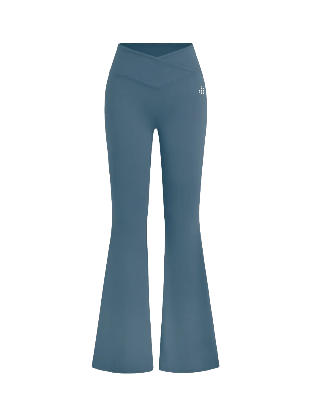 Cross-waist Flared Leggings - Dark Teal