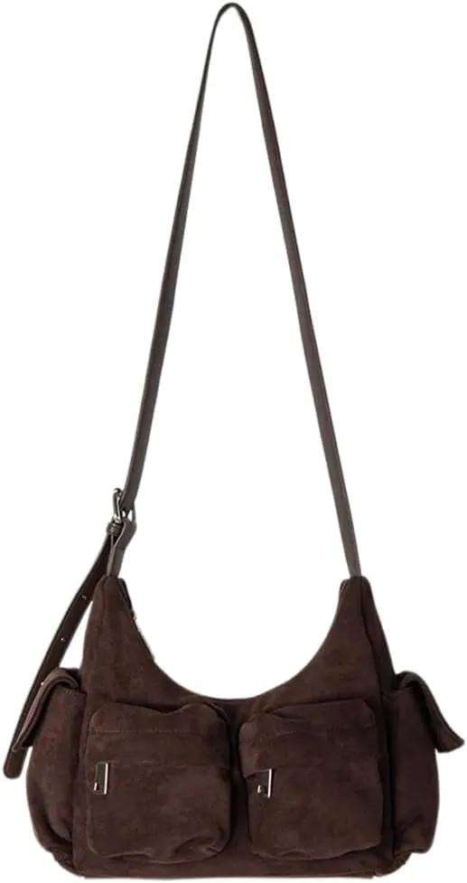 Crossbody Bag for Women Multi Pockets Shoulder Bags Soft Leather Travel Purses Satchel Casual Fashion Armpit Purse