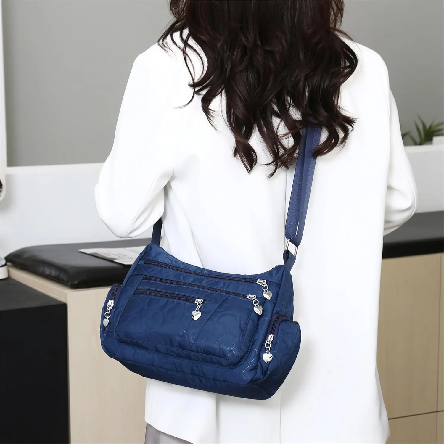 Crossbody Bags for Women Casual Handbags & Shoulder Bags Nylon Tote Bag Lightweight Waterproof Messenger Bag Anti Theft Bag