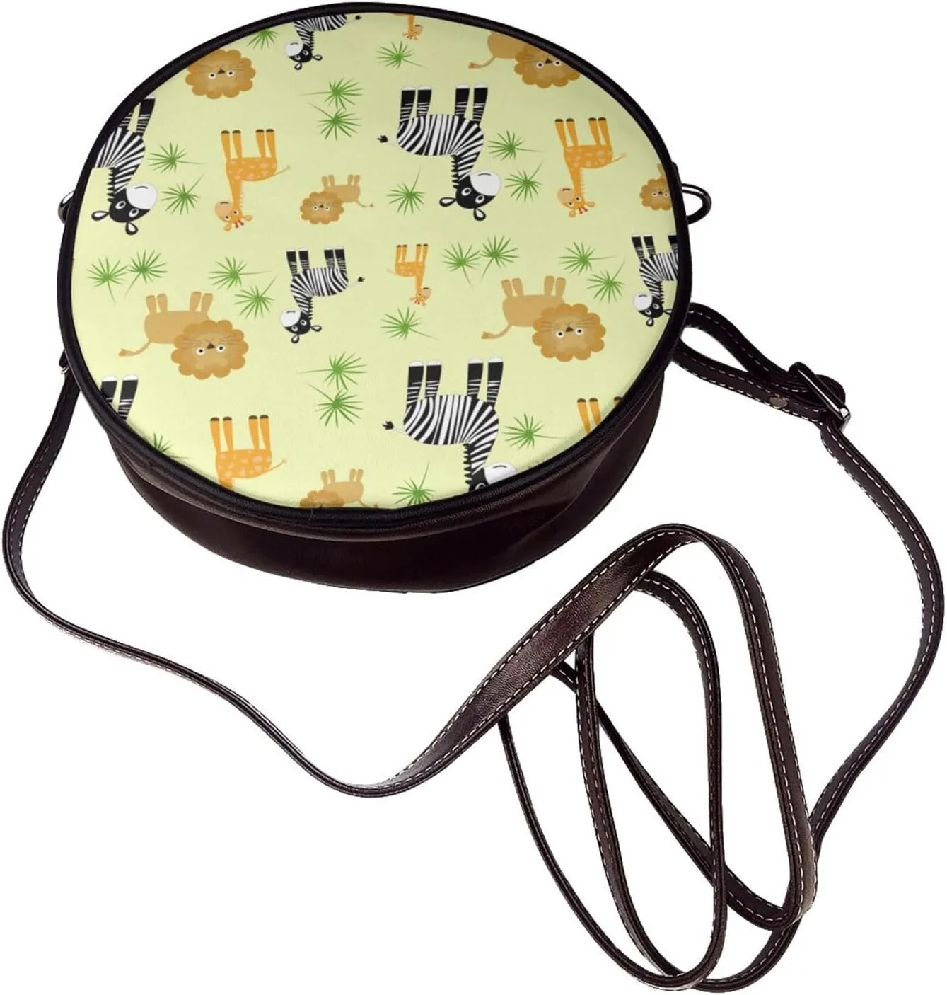 Crossbody Bags for Women, Round PU Leather Purses Crossbody Handbag Purse with Adjustable Strap