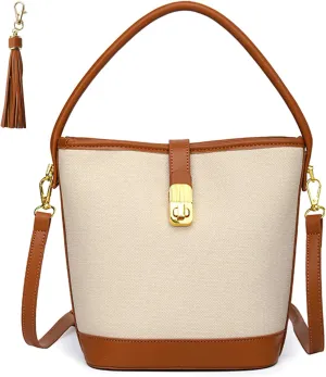 Crossbody Bucket Bags for Women Leather Shoulder Bag for Women Fashion Mini Handbags Bucket Purses