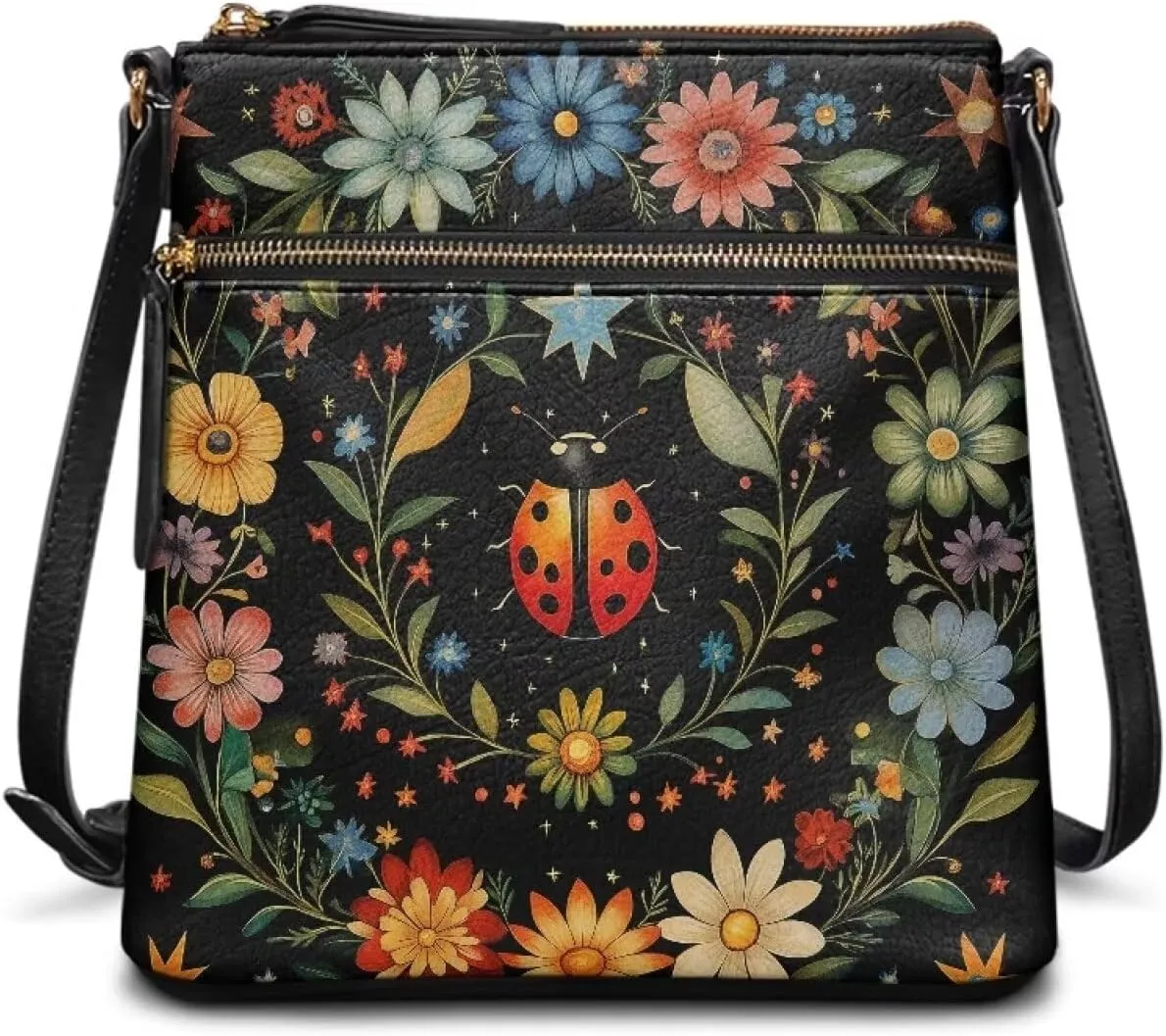 Crossbody Hobo Bag for Women, Leather Satchel Purse Shoulder Bag with Adjustable Strap Multi Pocket