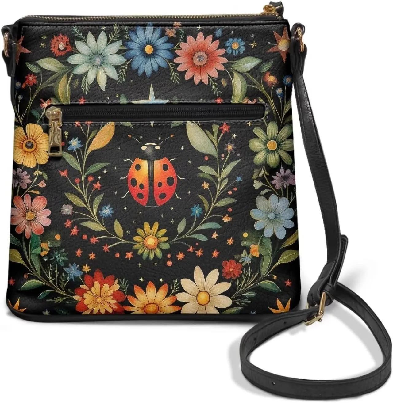 Crossbody Hobo Bag for Women, Leather Satchel Purse Shoulder Bag with Adjustable Strap Multi Pocket