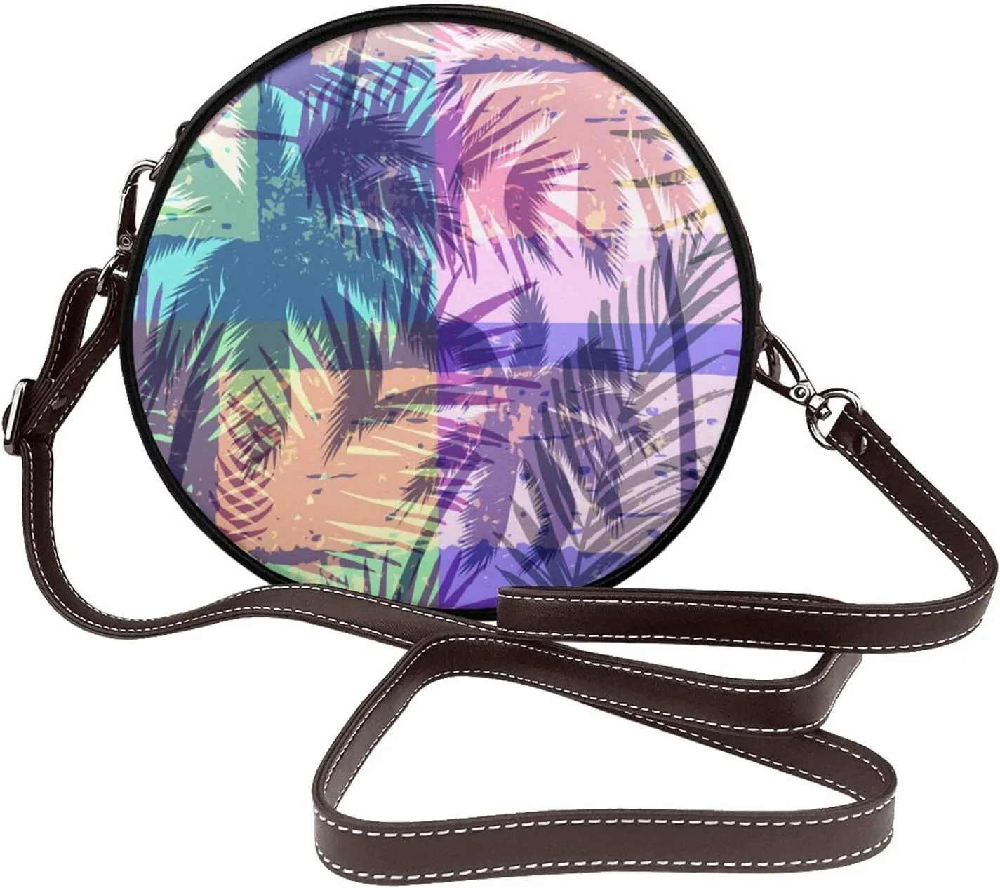 Crossbody Shoulder Bags for Women Small Round Satchel Handbags Purse
