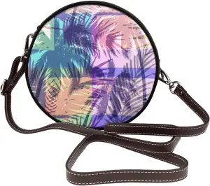 Crossbody Shoulder Bags for Women Small Round Satchel Handbags Purse