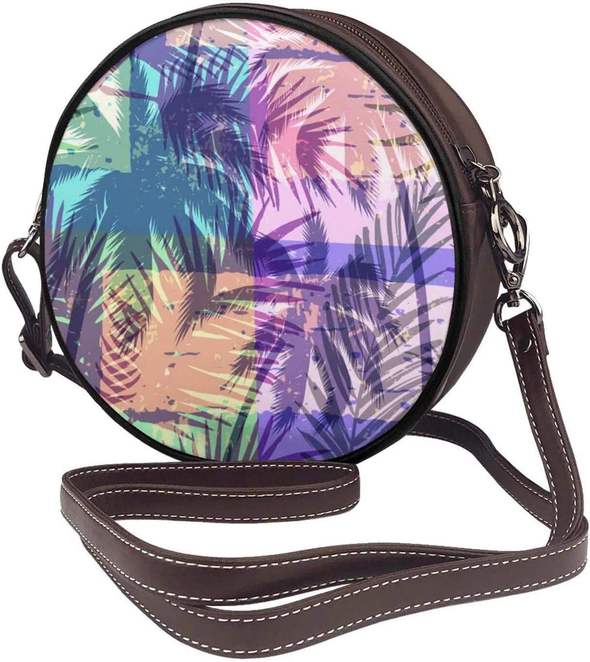 Crossbody Shoulder Bags for Women Small Round Satchel Handbags Purse