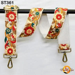 Crossbody Strap for Purses Handbag Embroidered Purse Strap Boho Bag Strap Floral Embroidery Replacement Strap Boho Guitar Strap Gift for her