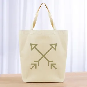 Crossed Arrows Tote Bag - khaki
