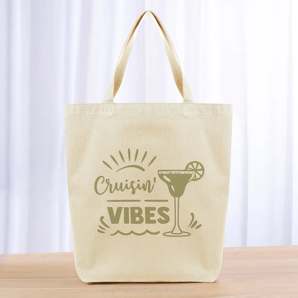 Cruisin Vibes Tote Bag - khaki