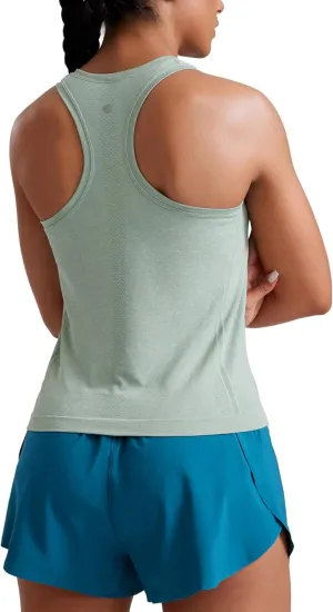 CRZ YOGA Womens Seamless Racerback Tank Scoop Neck Breathable Running Workout Tops Athletic Gym Sleeveless Shirts