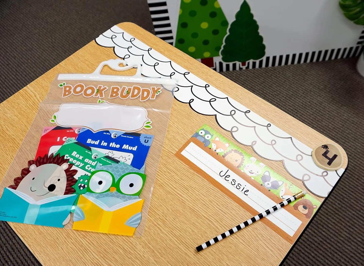CTP Woodland Friends Book Buddy Bag, Clear 10.5” x 12.5” Storage Bags (Creative Teaching Press 8537)