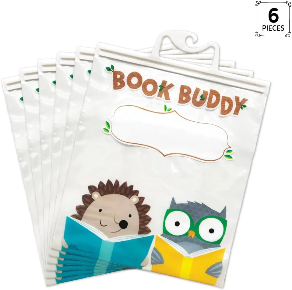 CTP Woodland Friends Book Buddy Bag, Clear 10.5” x 12.5” Storage Bags (Creative Teaching Press 8537)