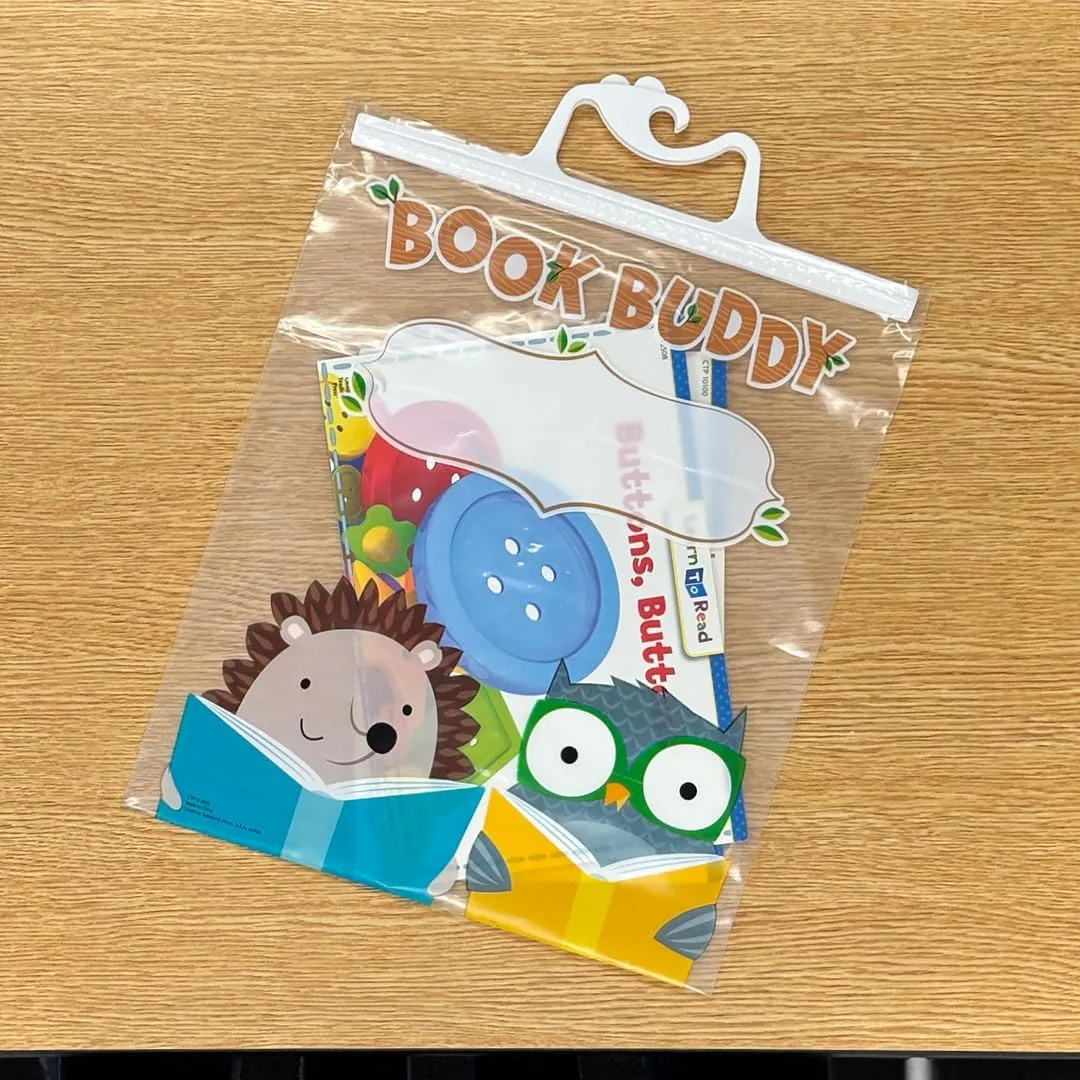 CTP Woodland Friends Book Buddy Bag, Clear 10.5” x 12.5” Storage Bags (Creative Teaching Press 8537)