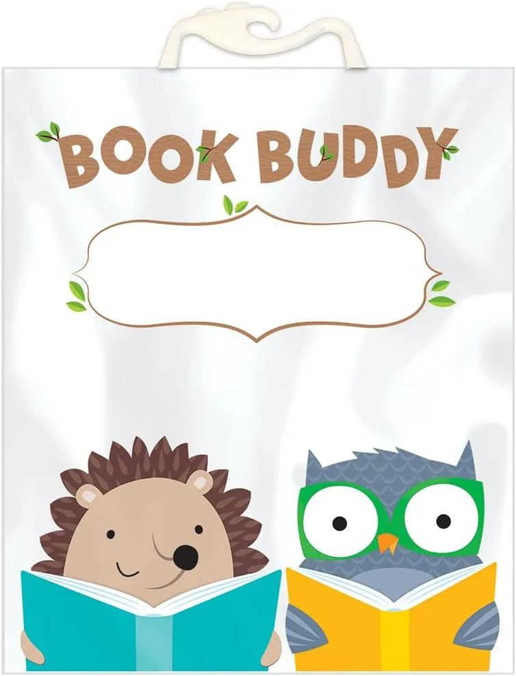 CTP Woodland Friends Book Buddy Bag, Clear 10.5” x 12.5” Storage Bags (Creative Teaching Press 8537)