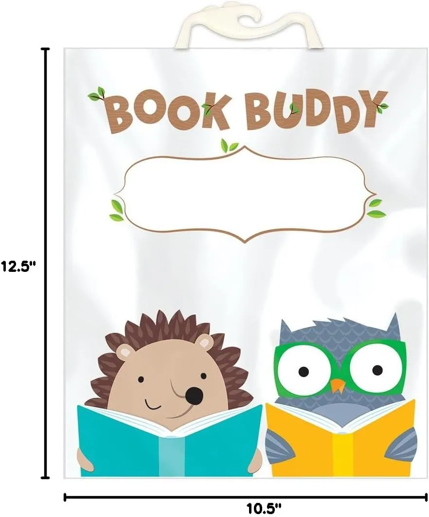 CTP Woodland Friends Book Buddy Bag, Clear 10.5” x 12.5” Storage Bags (Creative Teaching Press 8537)