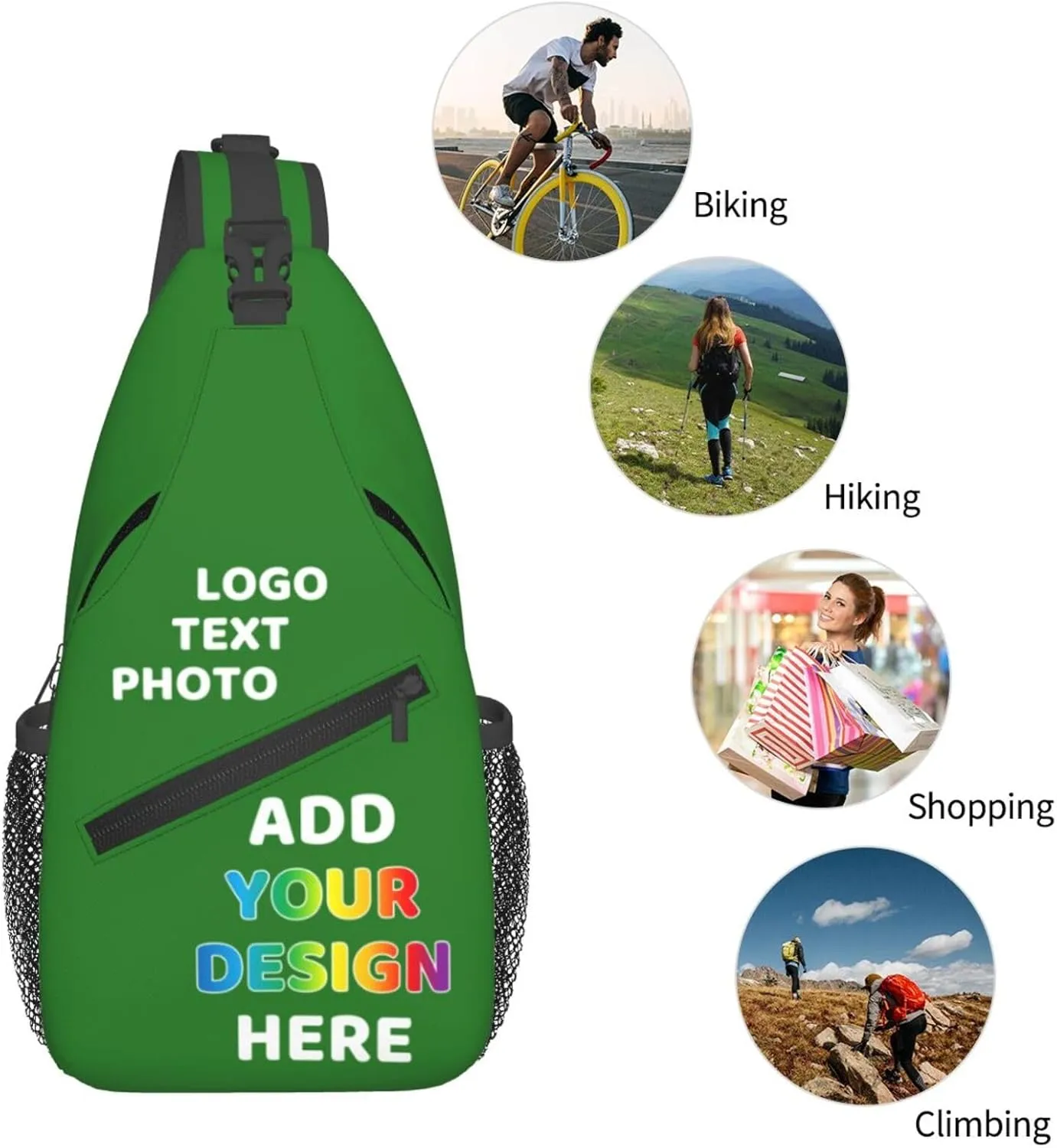 Custom Crossbody Personalized Satchel Shoulder Bags For Optional Color Add Your Text Logo Name Here Purple Messenger Bag