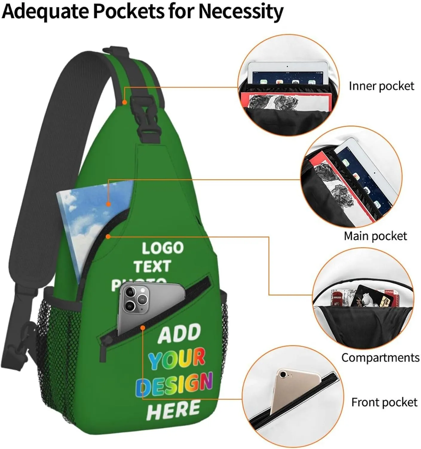 Custom Crossbody Personalized Satchel Shoulder Bags For Optional Color Add Your Text Logo Name Here Purple Messenger Bag