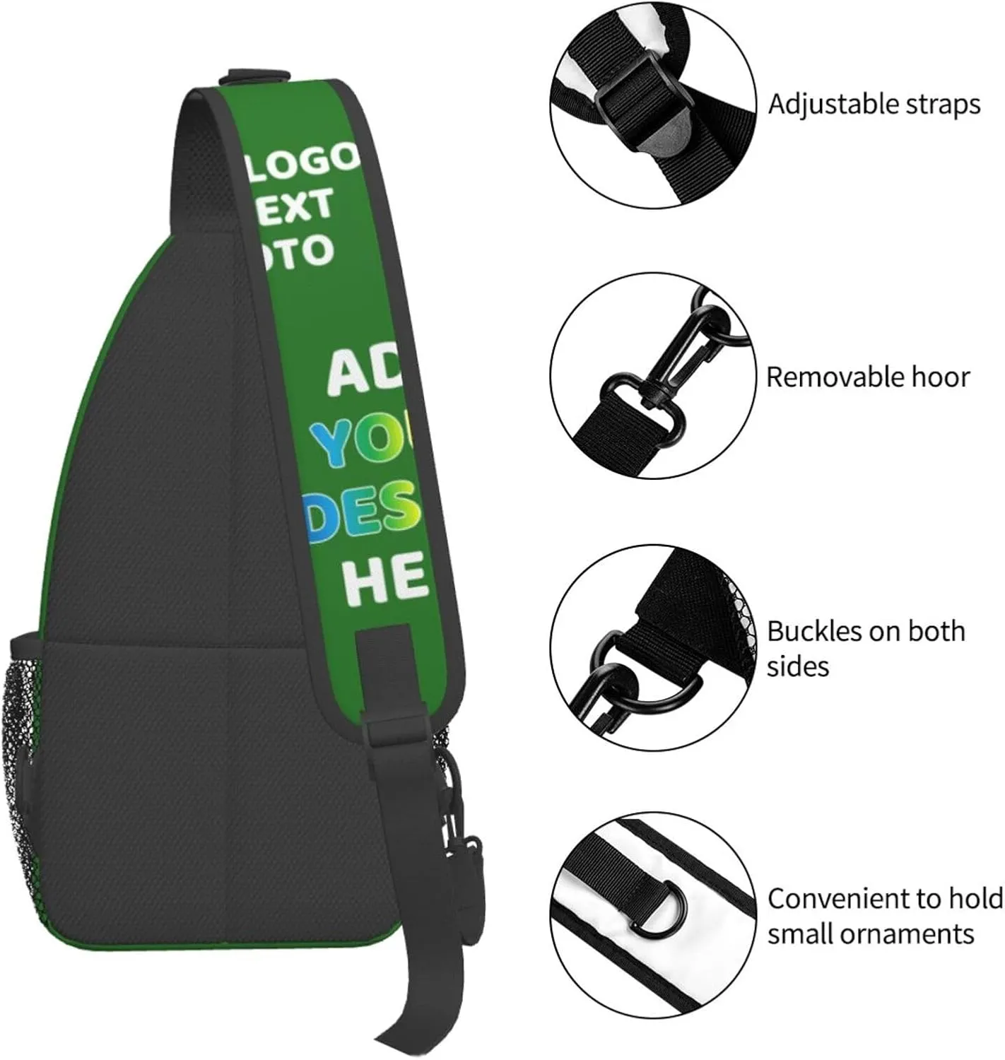 Custom Crossbody Personalized Satchel Shoulder Bags For Optional Color Add Your Text Logo Name Here Purple Messenger Bag
