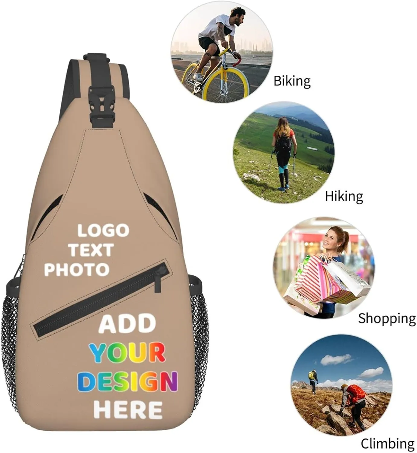 Custom Crossbody Personalized Satchel Shoulder Bags For Optional Color Add Your Text Logo Name Here Purple Messenger Bag