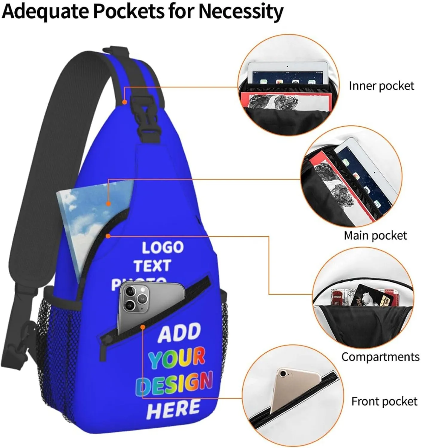 Custom Crossbody Personalized Satchel Shoulder Bags For Optional Color Add Your Text Logo Name Here Purple Messenger Bag