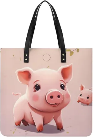 Cute Animal Tote Bag Durable Water-Resistant Handbags Lightweight Tote for Travel Work Book
