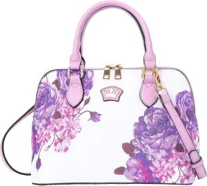 Cute Floral Purses for Women Small Crossbody Bags Zip Satchel Bag Trendy Womens Tote Handbags Shoulder Bag